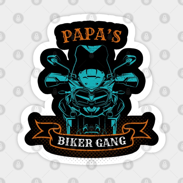 Papa's Biker Gang Father's Day Sticker by DwiRetnoArt99